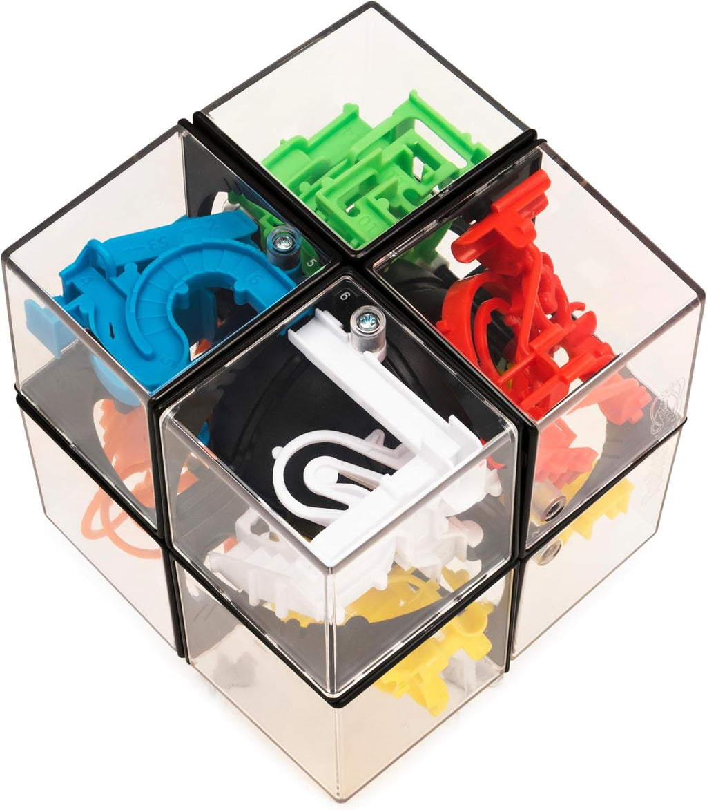 Rubik's Cube, Perplexus Hybrid 2x2 Brain Teaser Fidget Toy & 3D Maze Puzzle