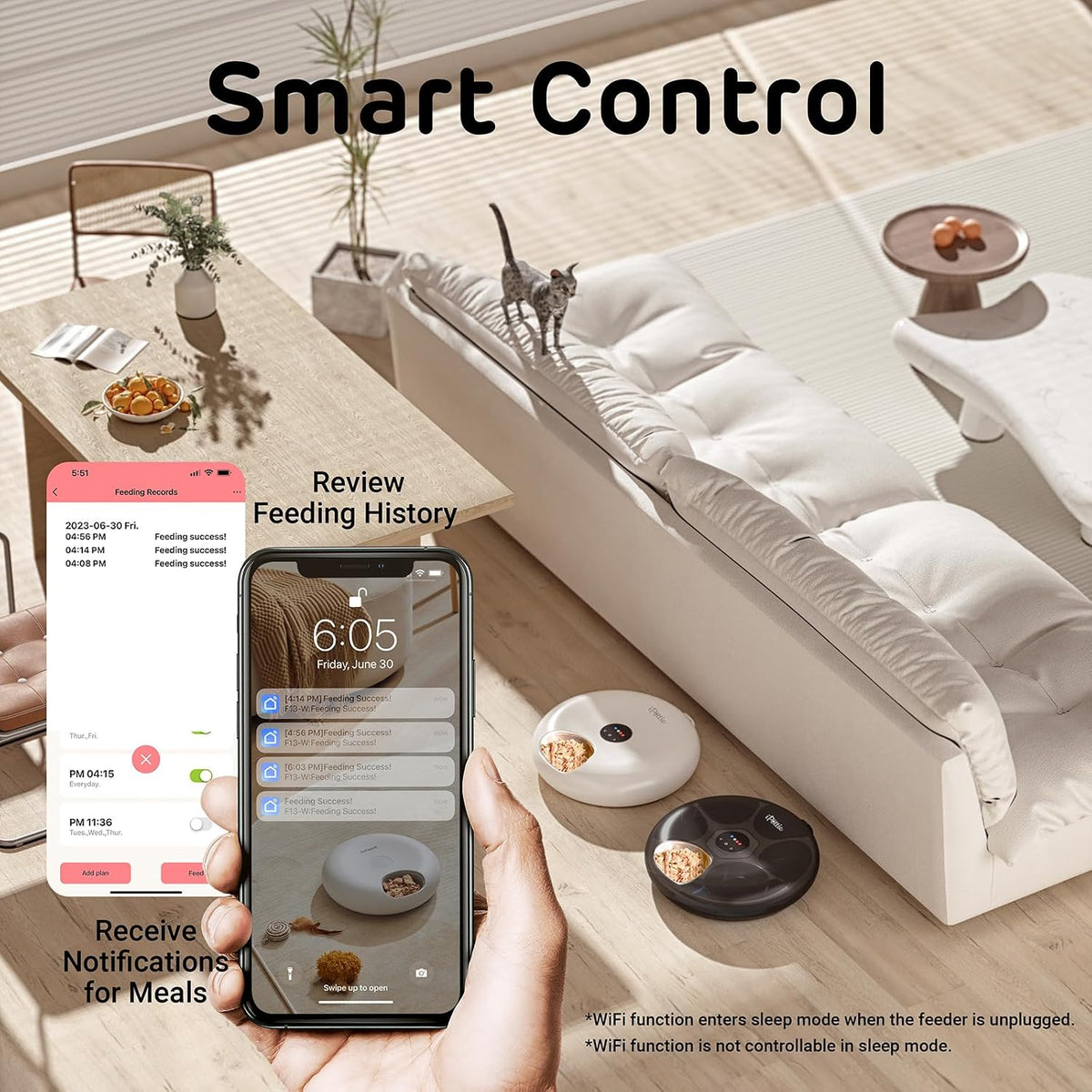 iPettie Donut Frost WiFi 6 Comedero automático de alimentos húmedos con
