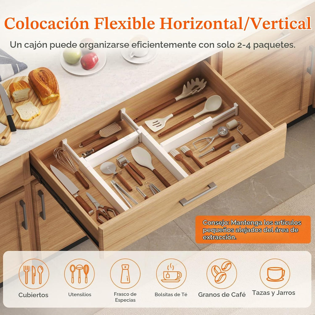 Lifewit Divisores de cajones de cocina mejorados de 2.36 pulgadas