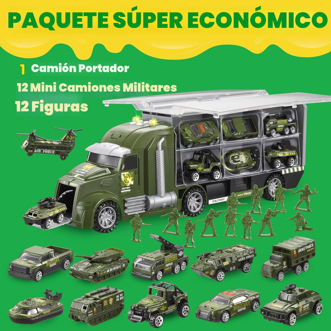 JOYIN Juguetes de Camión Militar 25 en 1 para Niños de 3+ Años, Jug...