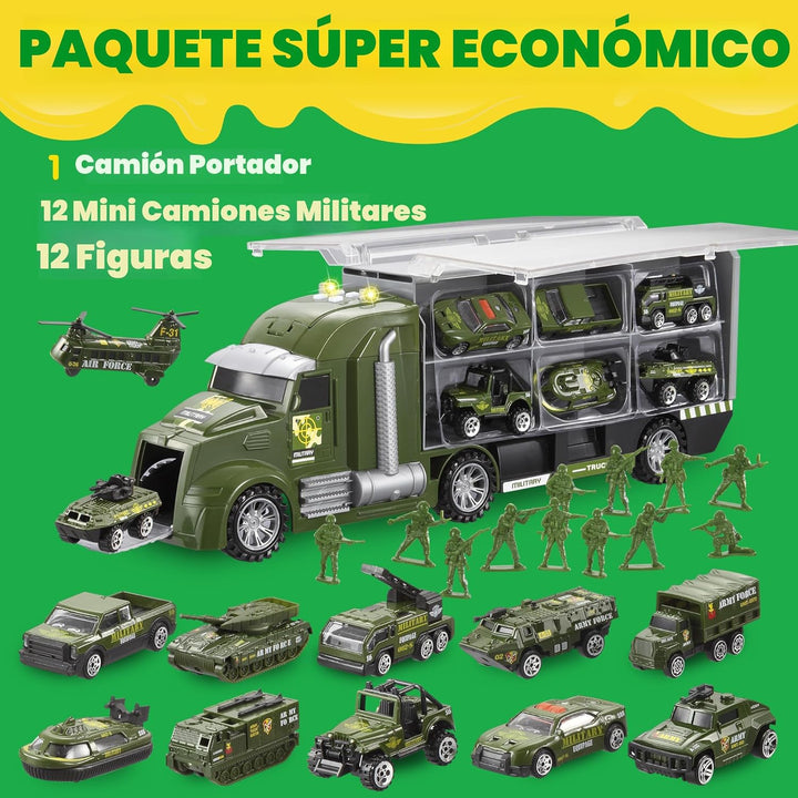 JOYIN Juguetes de Camión Militar 25 en 1 para Niños de 3+ Años, Jug...