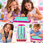 Wolfbird Kit de fabricación de pulseras de la amistad para niños de 8 a 12 años, para hacer pulseras y manualidades, regalo de cumpleaños