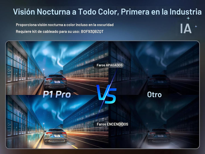 Pelsee Cámara de tablero P1 Pro 4K frontal y trasera