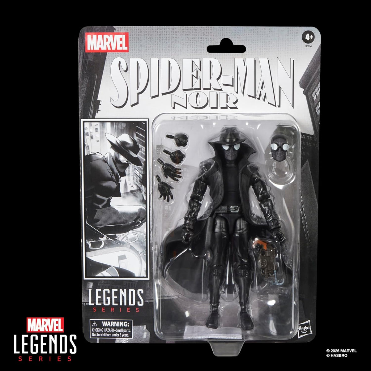Marvel Legends Series Spider-Man Noir, Retro Cardback Spider-Man Comics Figura de acción