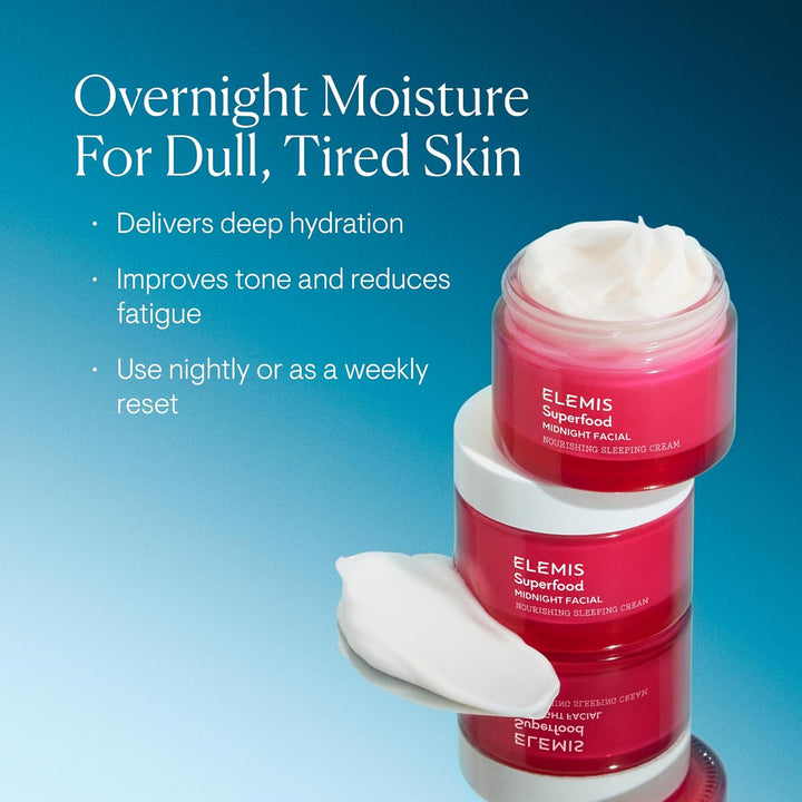 ELEMIS Superfood Midnight Facial, crema facial hidratante, hidratan...