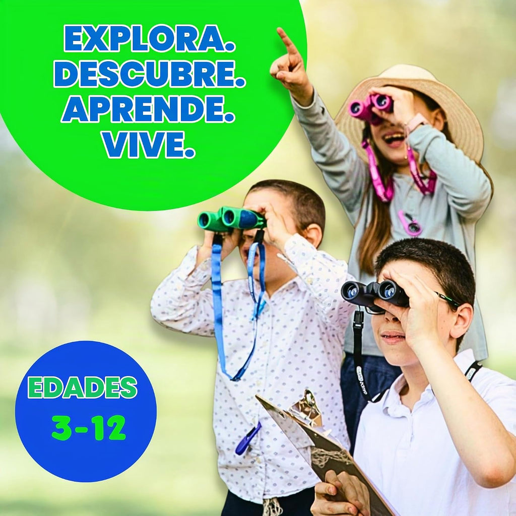 Binoculares para niños de 3 a 12 años, 8 x 21 pulgadas