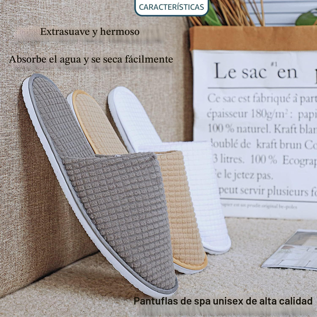 OSTADARRA 6-10 pares de zapatillas de spa, zapatillas desechables a...