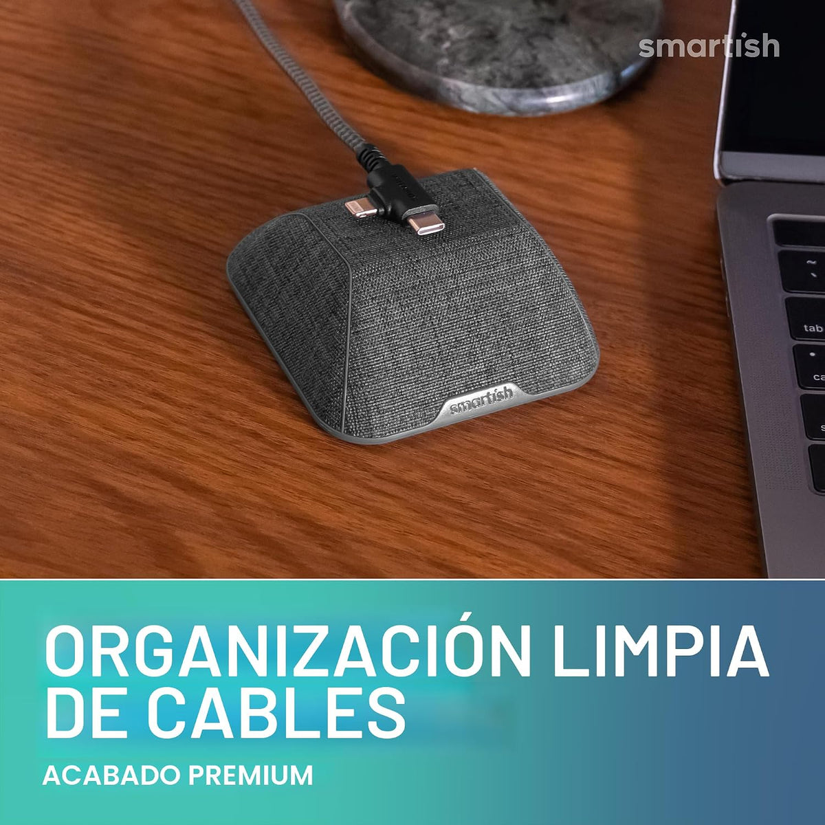 Smartish Magnetic Cord Holder, Cable Wrangler, Nightstand & Desk Organizer