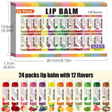 AZEN Paquete de 24 bálsamos labiales, bálsamo labial natural a gran...