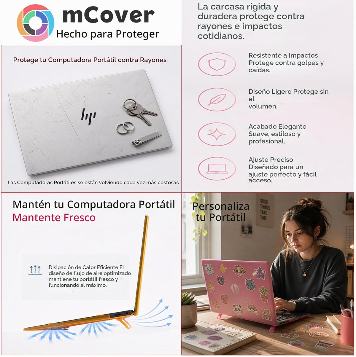 mCover - Funda solamente compatible para portátiles HP ProBook 460...