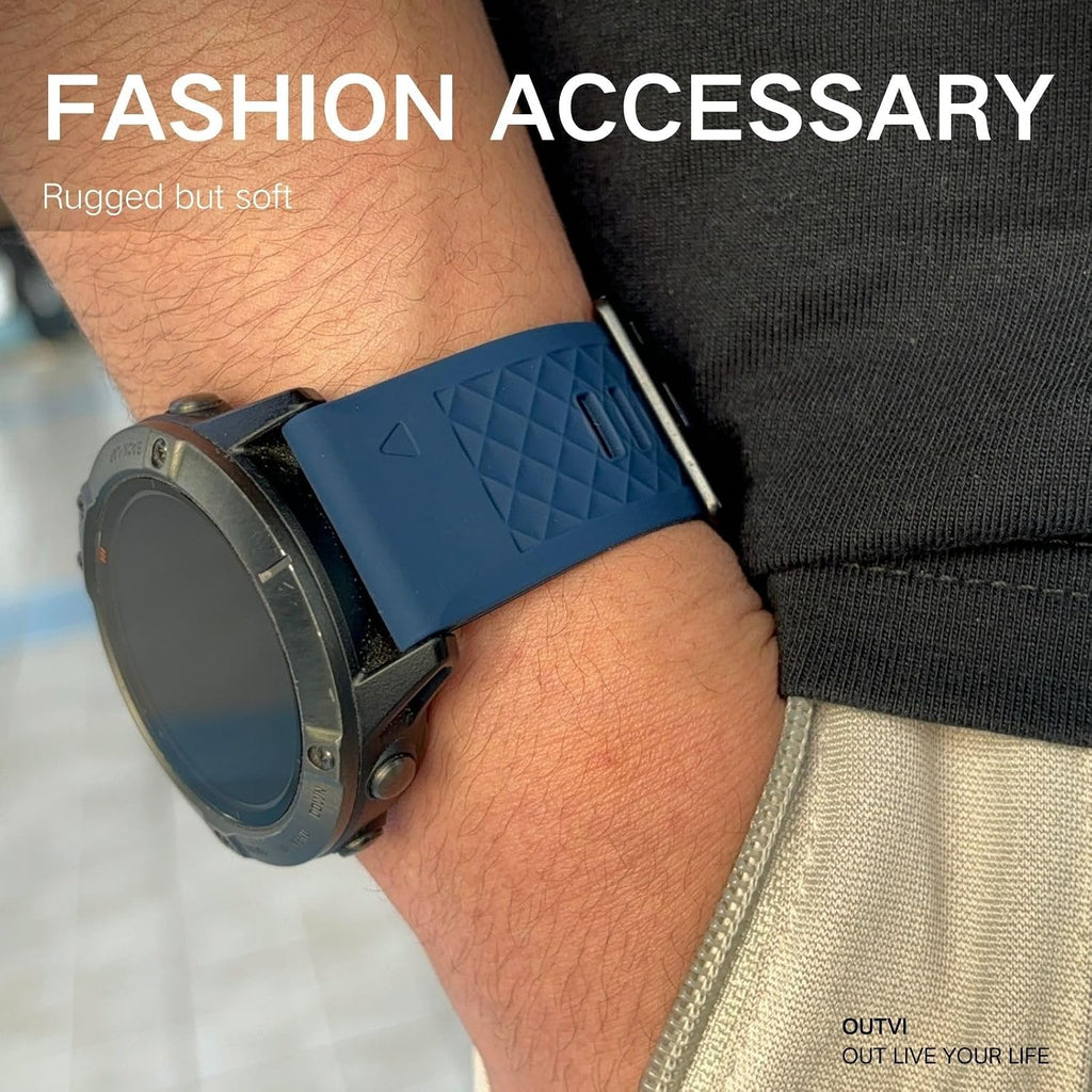Correa de reloj de 0.866 in para Garmin Fenix 7 Fenix 6 Pro Solar Fenix 5 Correa de reloj de silicona de liberación rápida para Garmin Instinct 2 Solar Forerunner 965 955 945 epix 2 pro