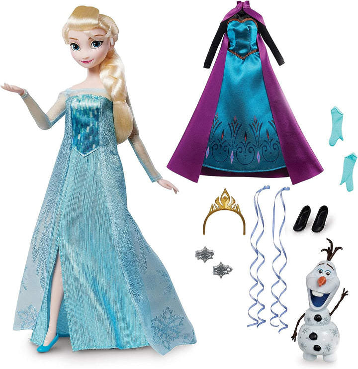 Disney Store Muñeca oficial de Elsa Story (vestido azul) \u2013 11...