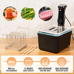 homenote Recipiente Sous Vide de 12 cuartos de galón con tapa, estante