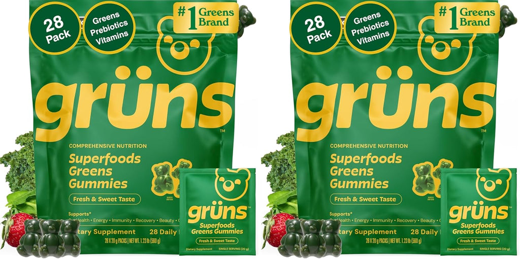 Gruns Super Greens - Gomitas multivitamínicas para adultos