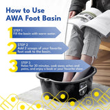 American Wellness Authority AWA Cesta de baño extra grande para pie...