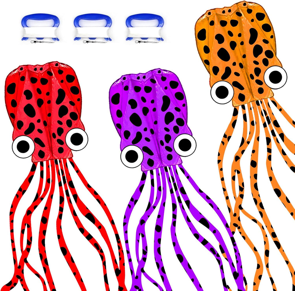 Octopus Kite para Kids & Adults, Easy a Fly Beach Kites para Kid Ages 4-8