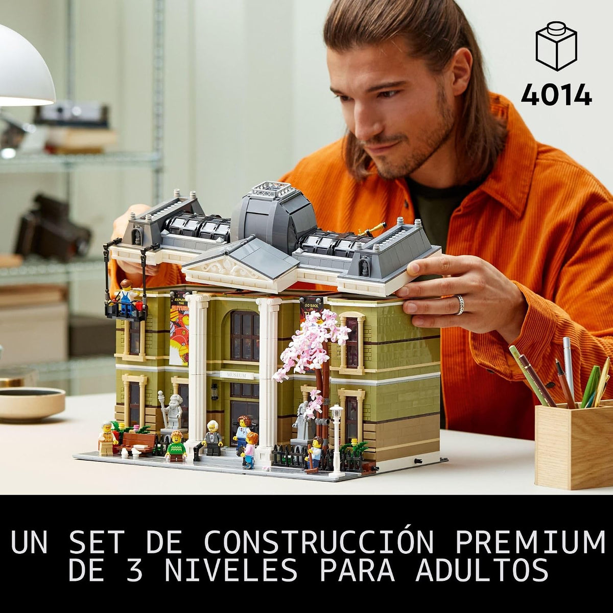 LEGO Icons Kit de construcción de museo de historia natural para adultos, construir y exhibir idea de regalo para amantes de museos, dinosaurios, ciencia y geología, adición a la colección de edificios modulares, 10326