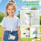 Microscopio de bolsillo de pantalla de 2.4 "para niños: Microscopio de mano 1000X para foto y video - Kits de ciencia portátiles Juguetes STEM - Regalos de Navidad/cumpleaños para niñas y niños de 3 a