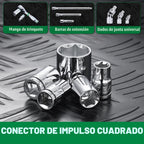 Juego de llaves de vaso SK de 3/8", enchufes SAE, 13 piezas, 1/4" a 1"