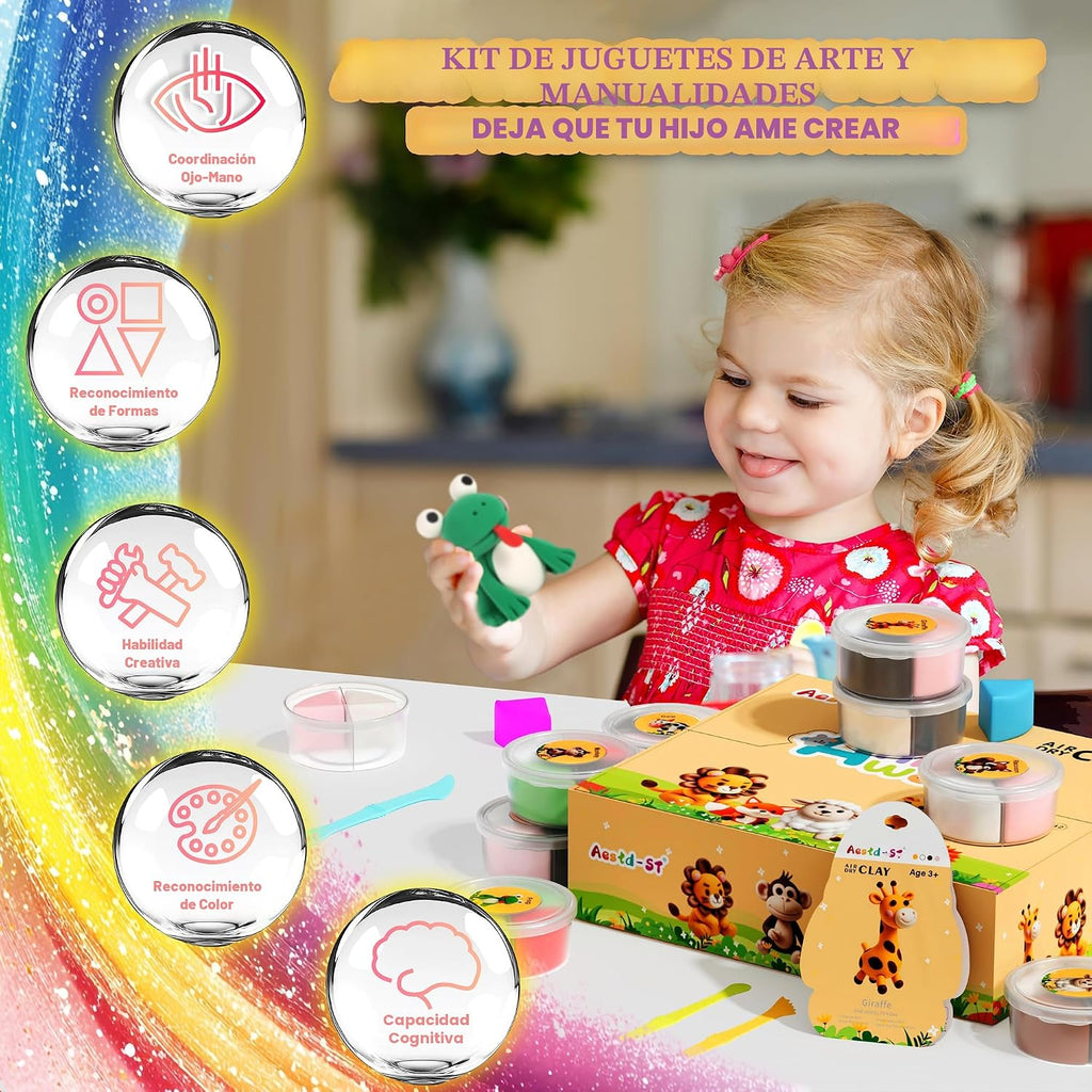 Air Dry Clay Kit - Animal Theme, Modeling Clay para Kids