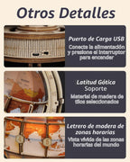Lámpara ROKR Rompecabezas de madera 3D para adultos, rompecabezas de globo de madera con iluminación LED, kits de construcción de modelos, decoración de habitación para adolescentes, niñas, niños, mujeres y