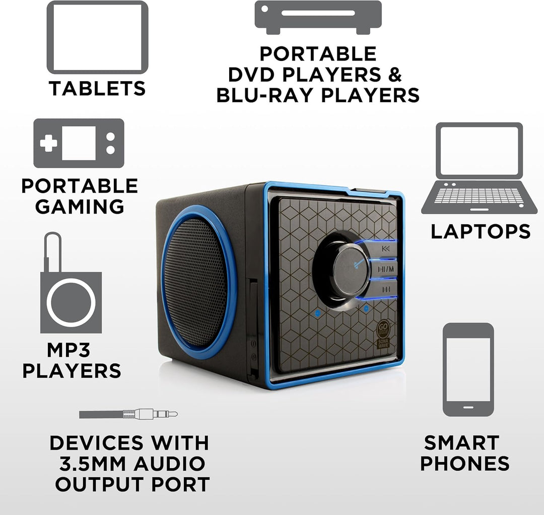 GOgroove SonaVERSE BX - Altavoz portátil con cable y reproductor de...