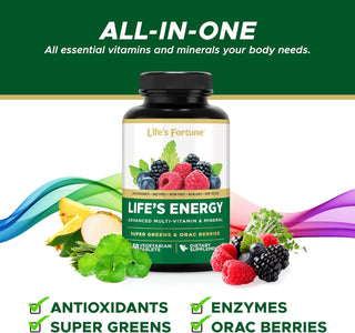Life's Energy Advanced - Multivitamínico diario avanzado para h...