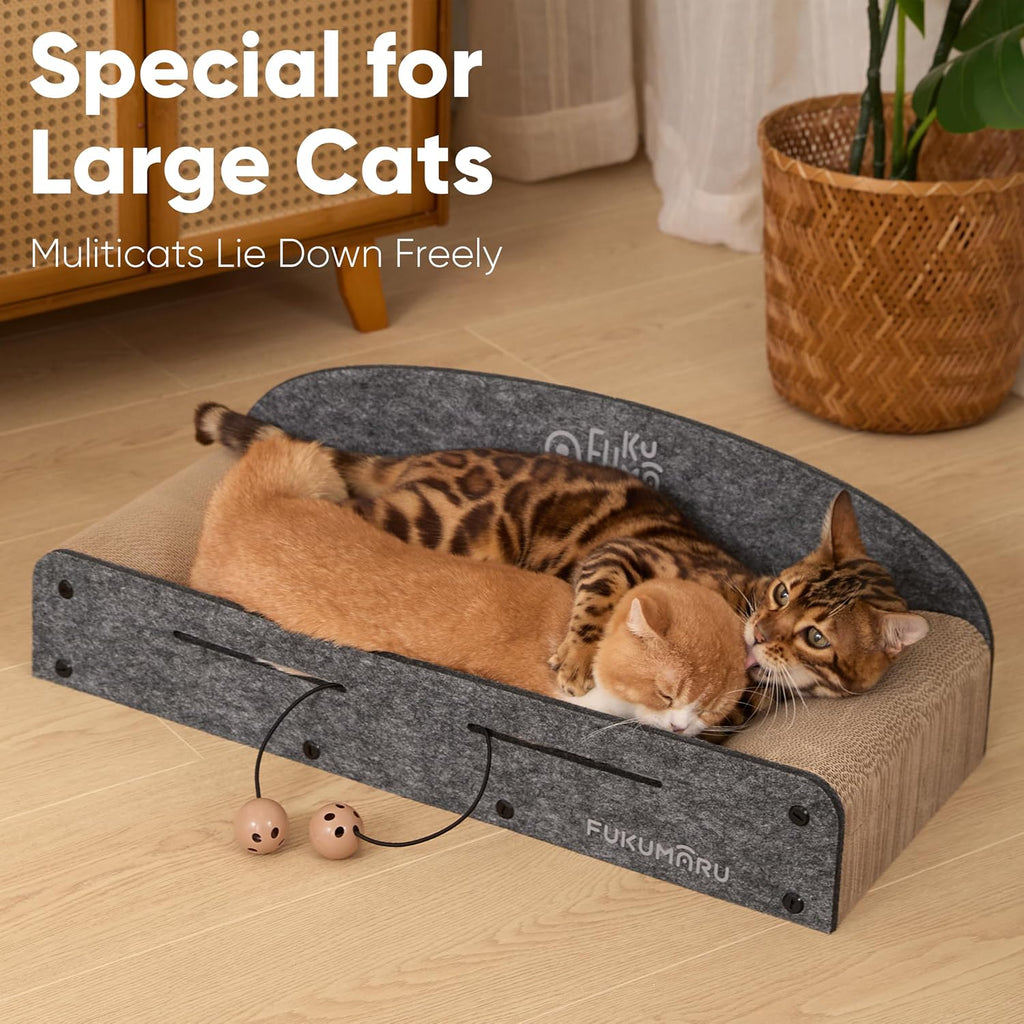 FUKUMARU Cama rascador grande para gatos, sofá rascador para gatos de 26
