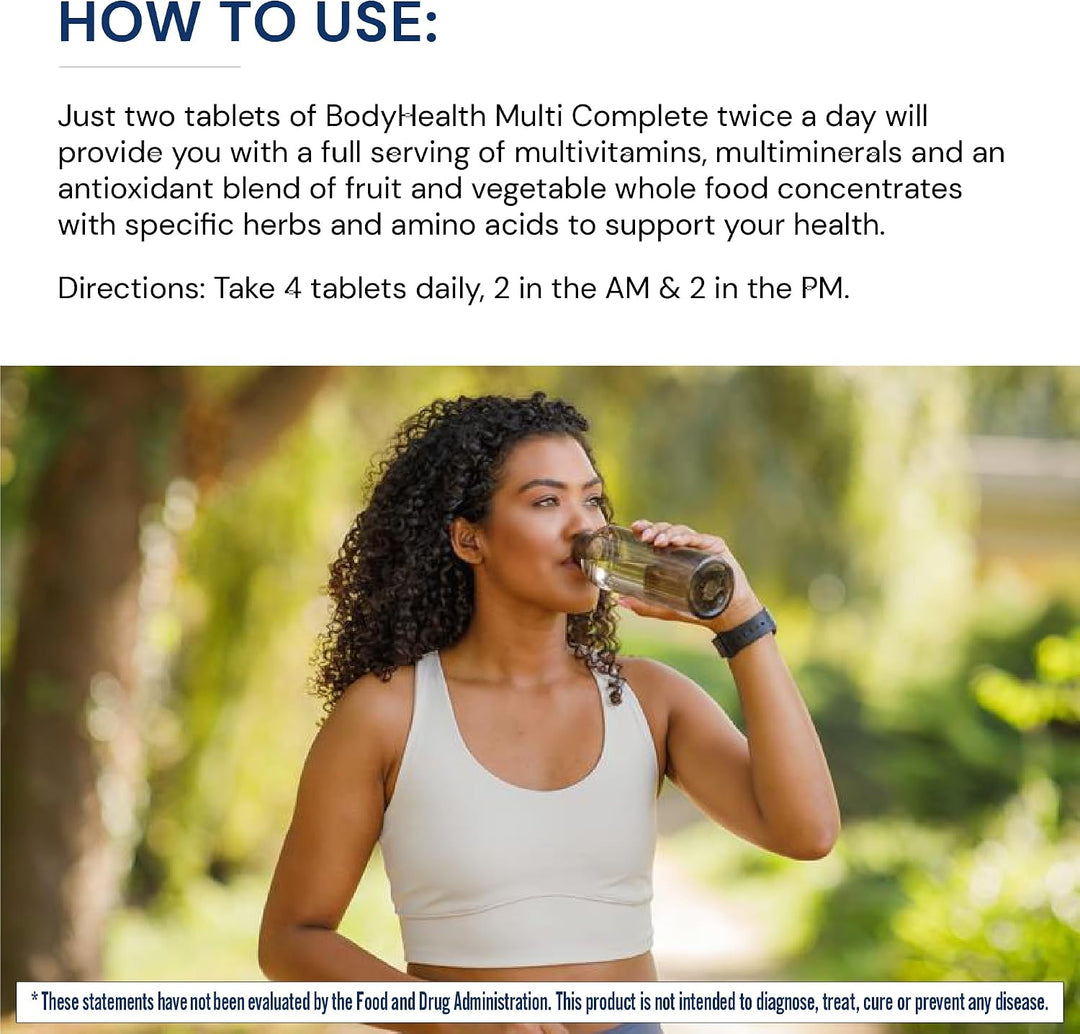 BodyHealth Multivitamínico diario multicompleto (120 unidades) para...