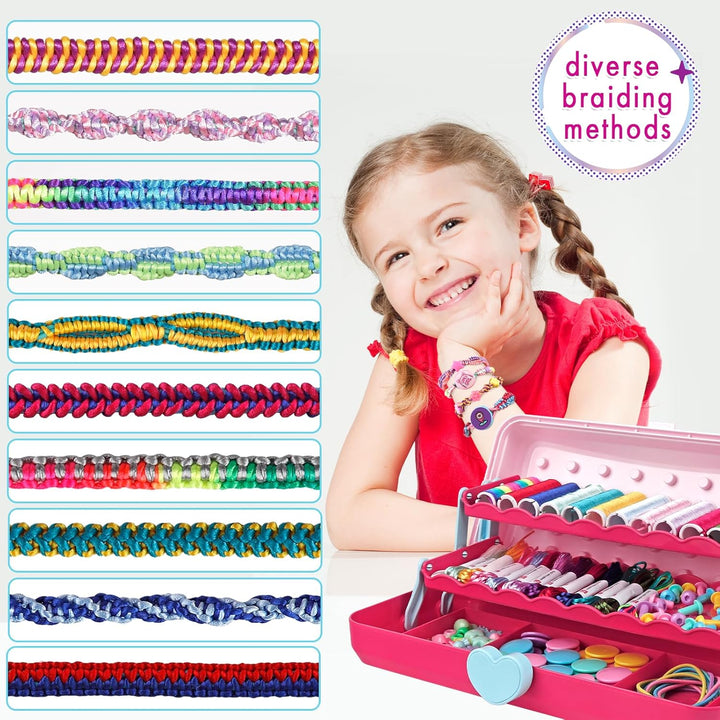 Kit de fabricación de pulseras de la amistad con caja de almacenami...