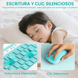 RECCAZR Combo de teclado y mouse inalámbricos, teclado de tamaño co...