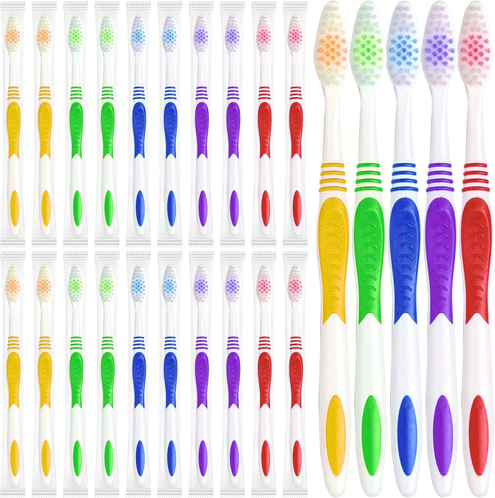 EcoFox Paquete de 25 cepillos de dientes a granel | Juego de cepill...