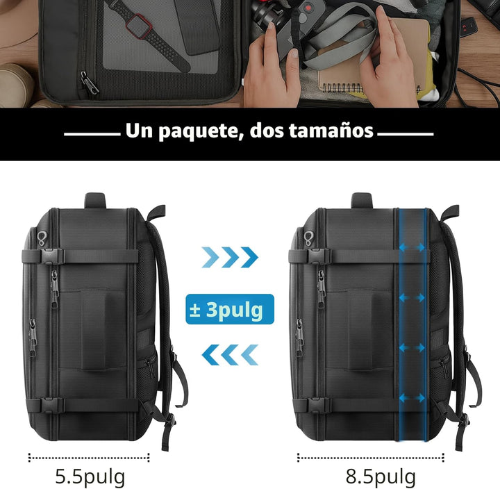 Ample Space Mochila de viaje con garantía de por vida, mochila de m...