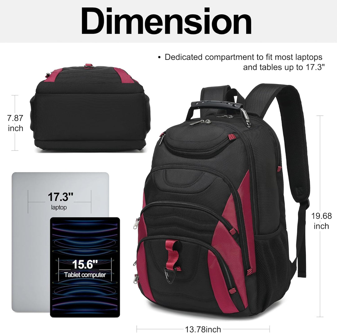 Mochila para laptop Boavan para hombres (Negro, 15.6), Elegante