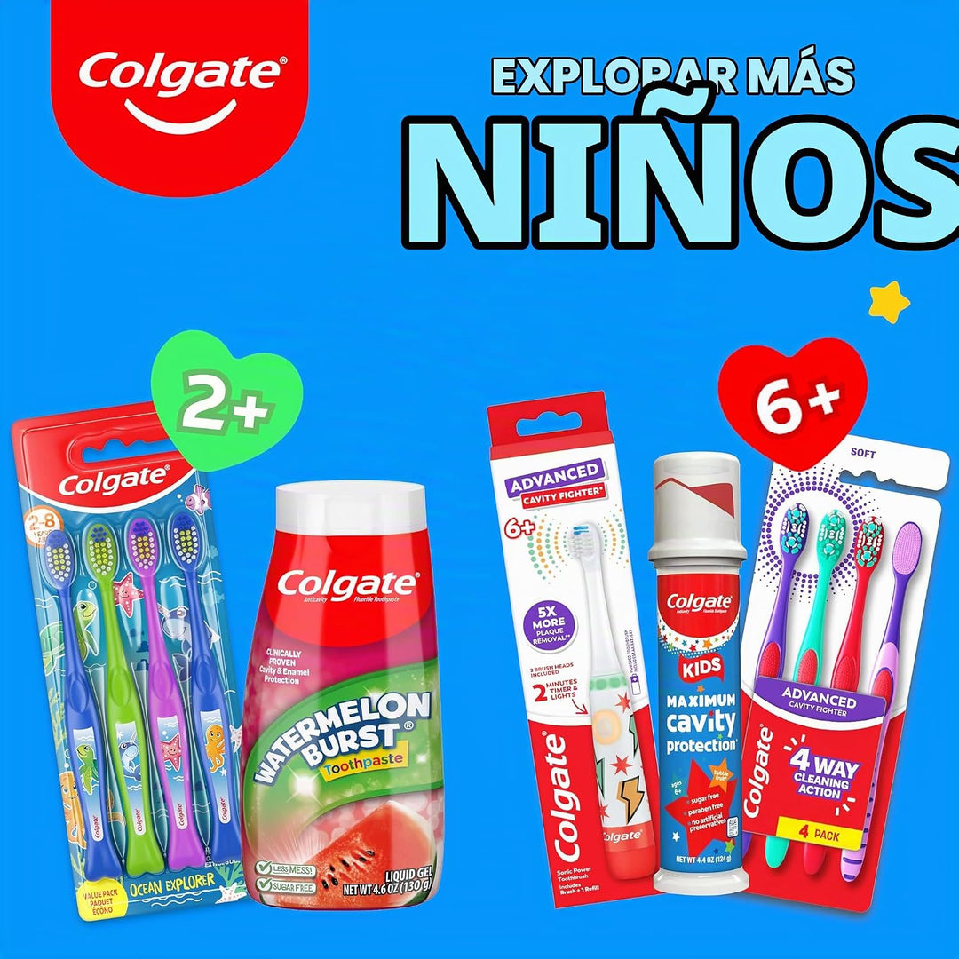 Colgate Bomba de pasta de dientes de unicornio para niños con flúor...