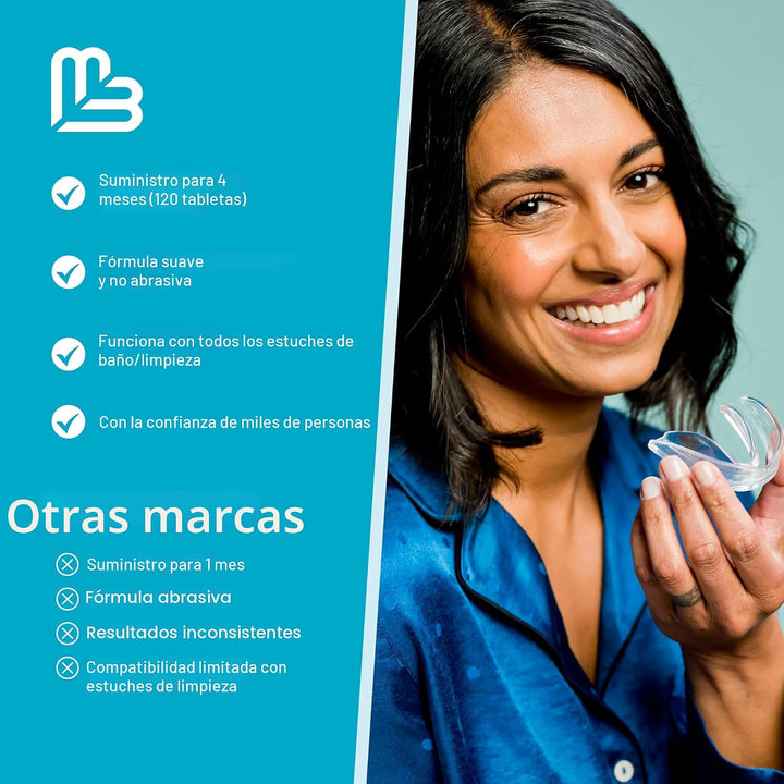 Tabletas limpiadoras para retenedores Invisalign, elimina olores, d...