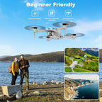 Drone con cámara 1080P - Drone plegable RC Quadcopter FPV con control