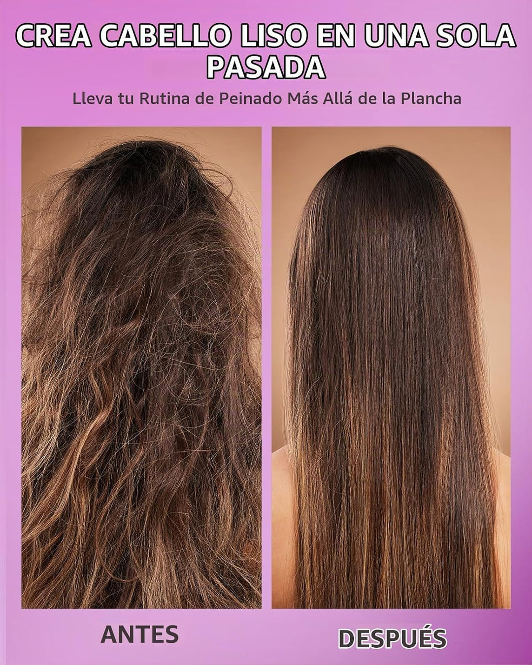 Cepillo alisador de cabello, aceite caliente, peine iónico de 9 tem...