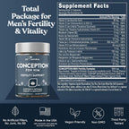 Conception for Her & Him Fertility Supplement Bundle, Paquete de 120 unidades para parejas