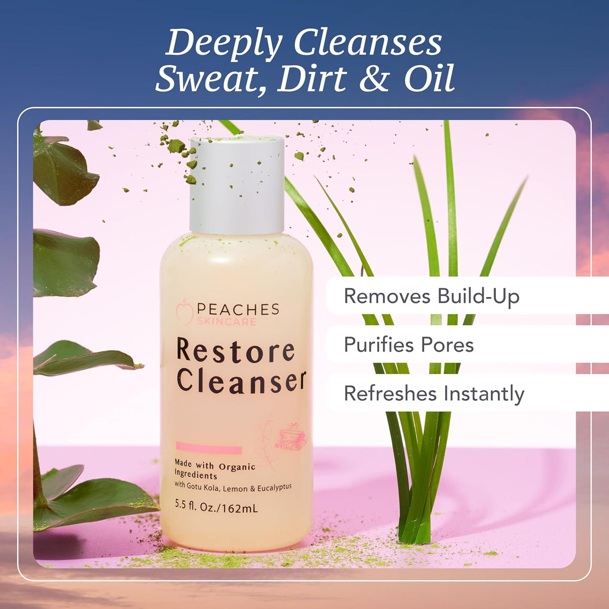 Peaches Skincare - Jabón facial vegano después del entrenamiento co...