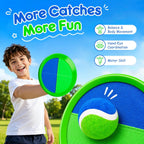 EVERICH TOY Juego de pelota para lanzar y atrapar, juego de bolas adhesivas mejoradas para niños y niños pequeños, resistente y resistente al agua, juguete para exteriores, patio trasero, playa, piscina, regalo de cumpleaños para niños y niñas de 3 a 12