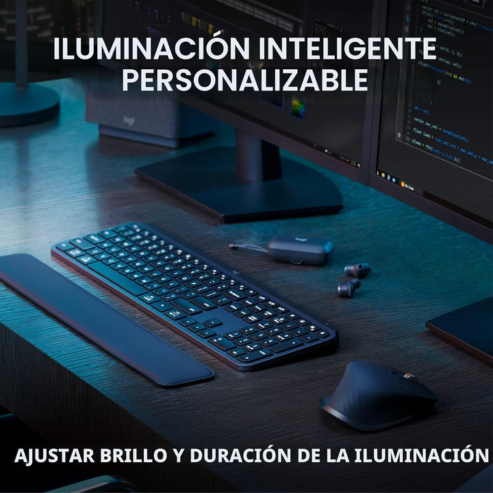 Logitech MX Keys S Combo - Teclado y ratón inalámbrico de alto rend...