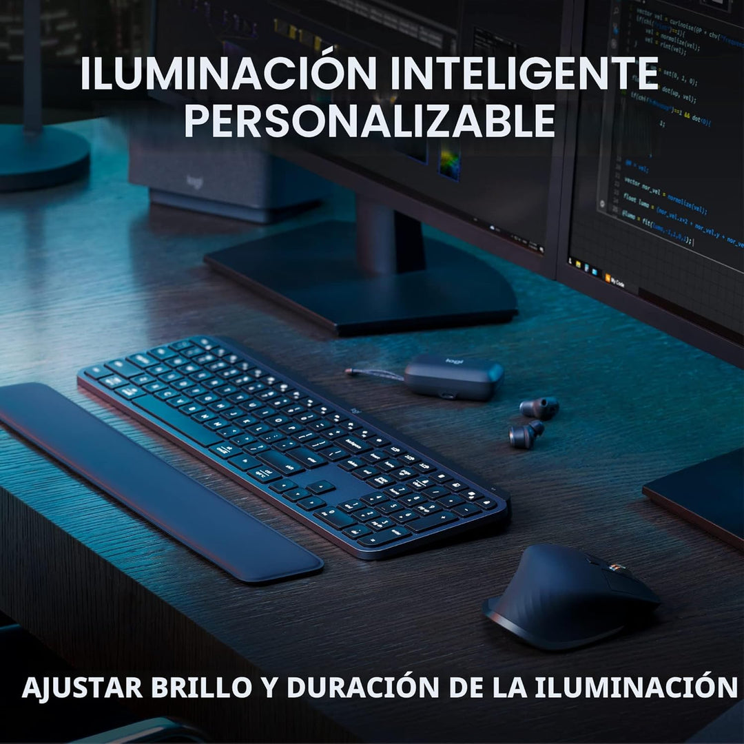 Logitech MX Keys S Combo - Teclado y ratón inalámbrico de alto rend...
