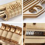 ROKR kit de juguete de rompecabezas de madera 3D, modelo mecánico para ejercitar la mente para adultos, regalo para construir, regalo para amigos y familia (juguete de escopeta)