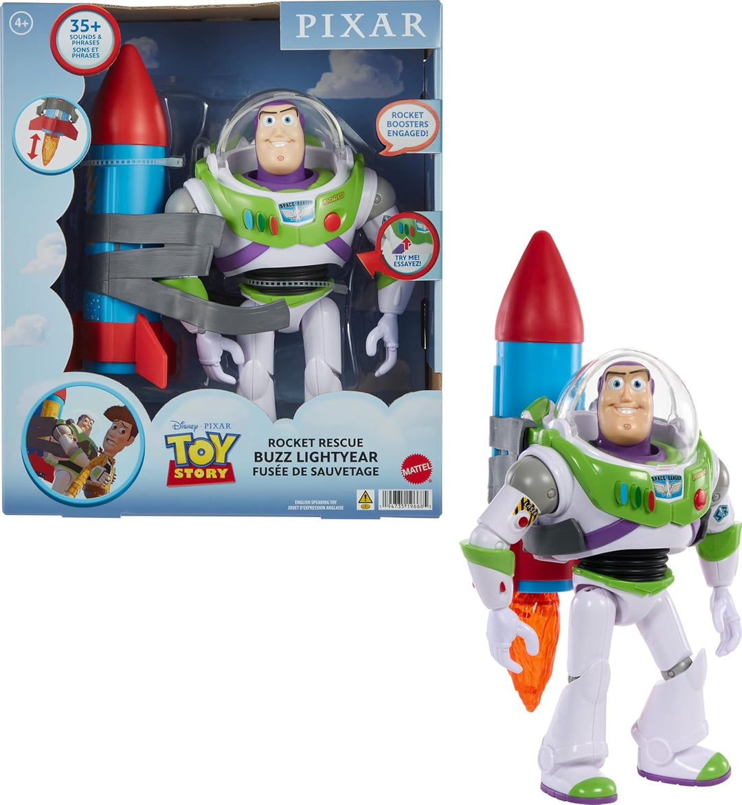 Mattel Disney and Pixar Toy Story - Figura de acción parlante, Rock...