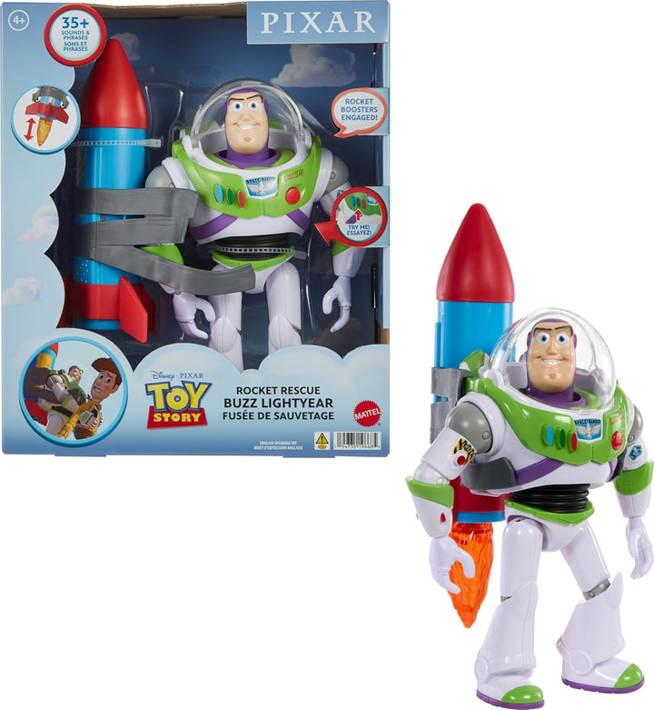 Mattel Disney and Pixar Toy Story - Figura de acción parlante, Rock...