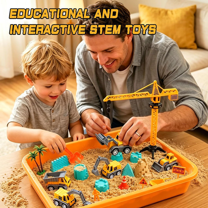 JOYSINTOY Contenedor sensorial de construcción para niños pequeños,...