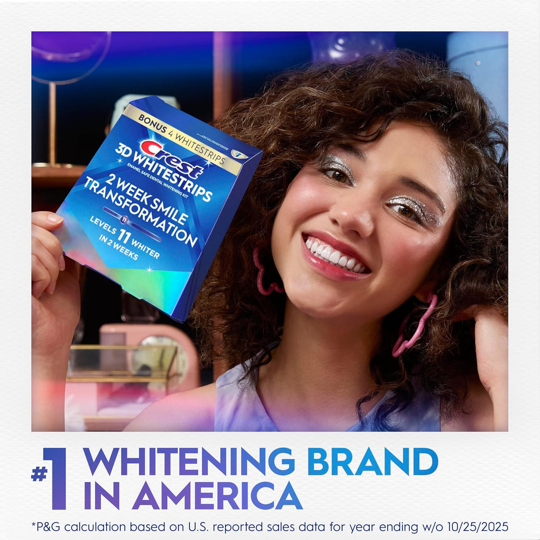 Crest Tiras blanqueadoras de dientes, Crest 3D Whitestrips 2 semana...