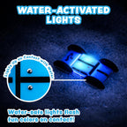 Tub Works® Splash Wheels™ Bathtime Raceway Car Ramp Toddler Bath Toy | Race Car Track con 2 Water-Activated Light-Up Racers | Light Up Bath Toys Flash & Change Colors | Engaging Bathtub Toys para Kids