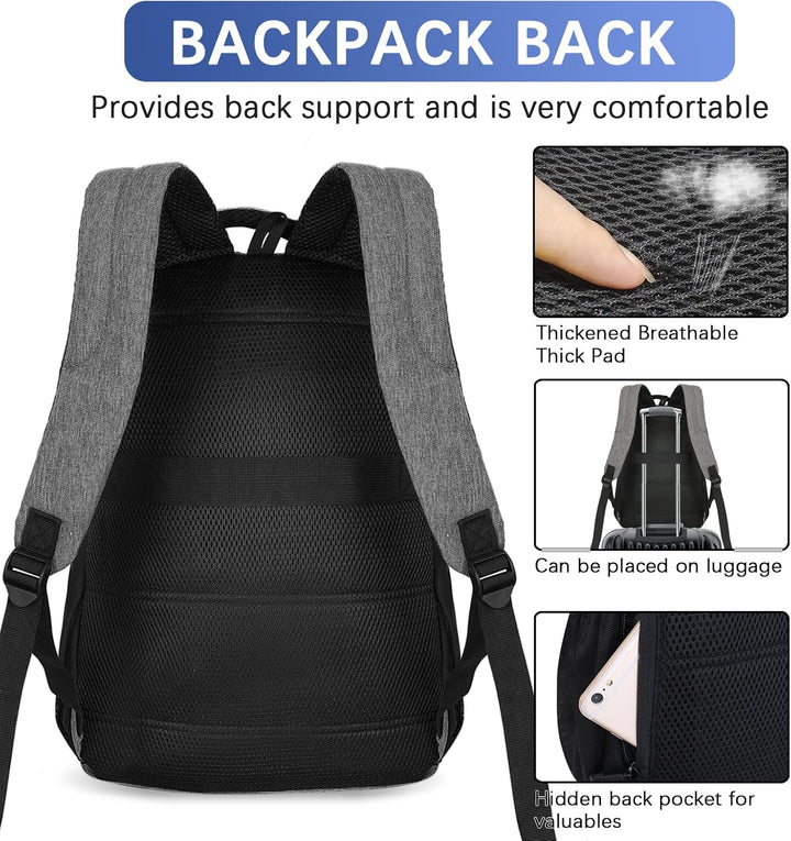 LARIPOP Mochila para laptop de viaje, de 15.6 pulgadas, mochila par...